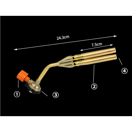 Antorcha de gas Pistola Encendido de cobre Asado Lanzallamas Soplete